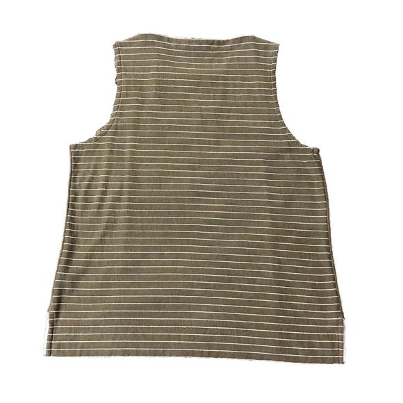 J Crew Blouse Womens L Used Striped Sleeveless - Picture 6 of 16